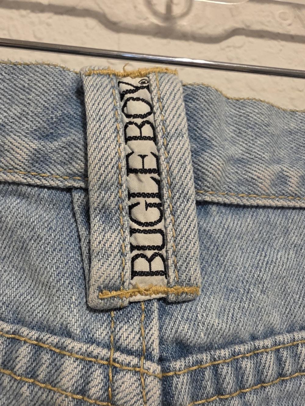Vintage Bugle Boy Jeans Blue Denim Straight Mid Rise 90's Y2K LOGO Men's 36M
